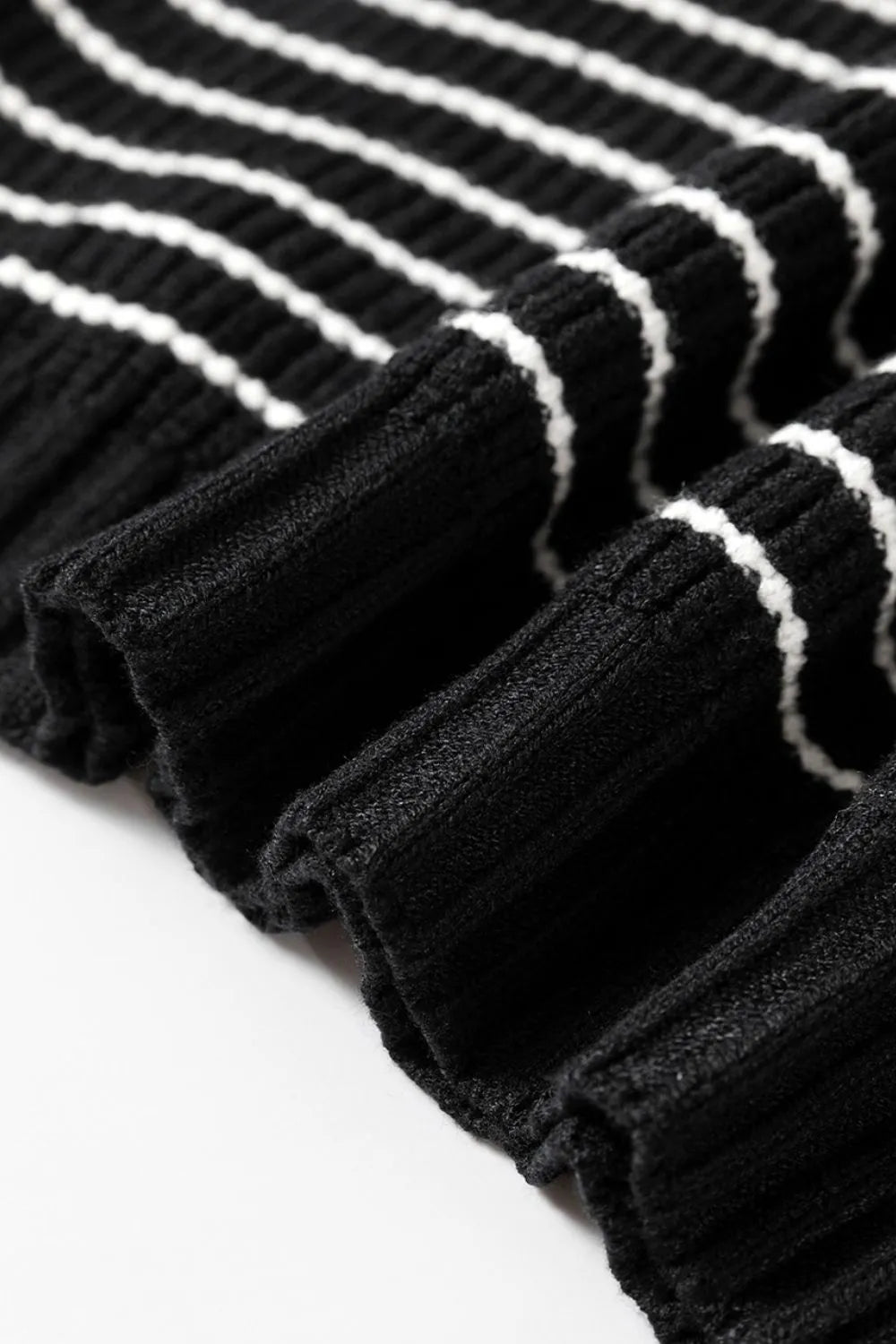 Stripe Turn-Down Johnny Collar Sweater Vest