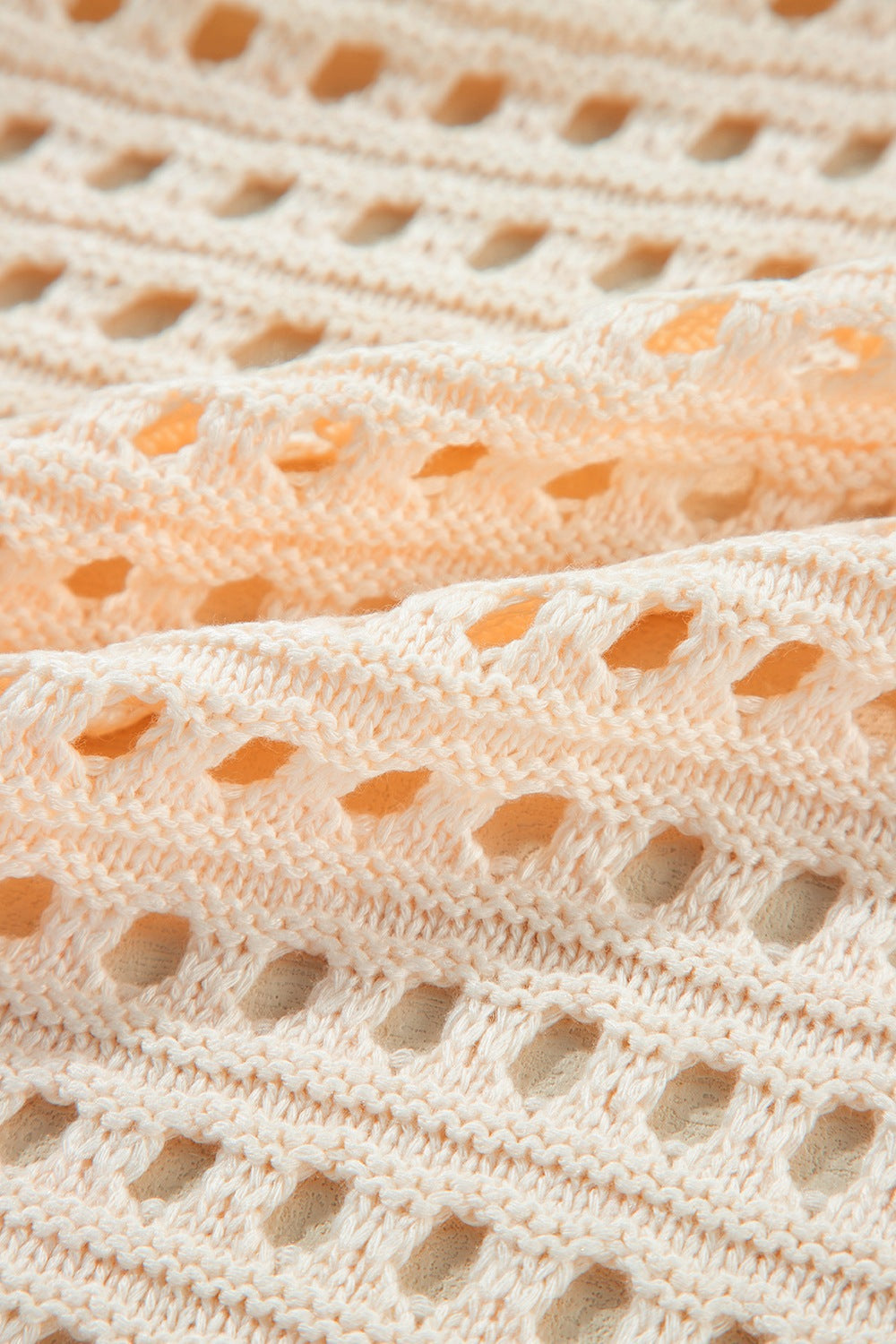 Openwork Open Front Cardigan