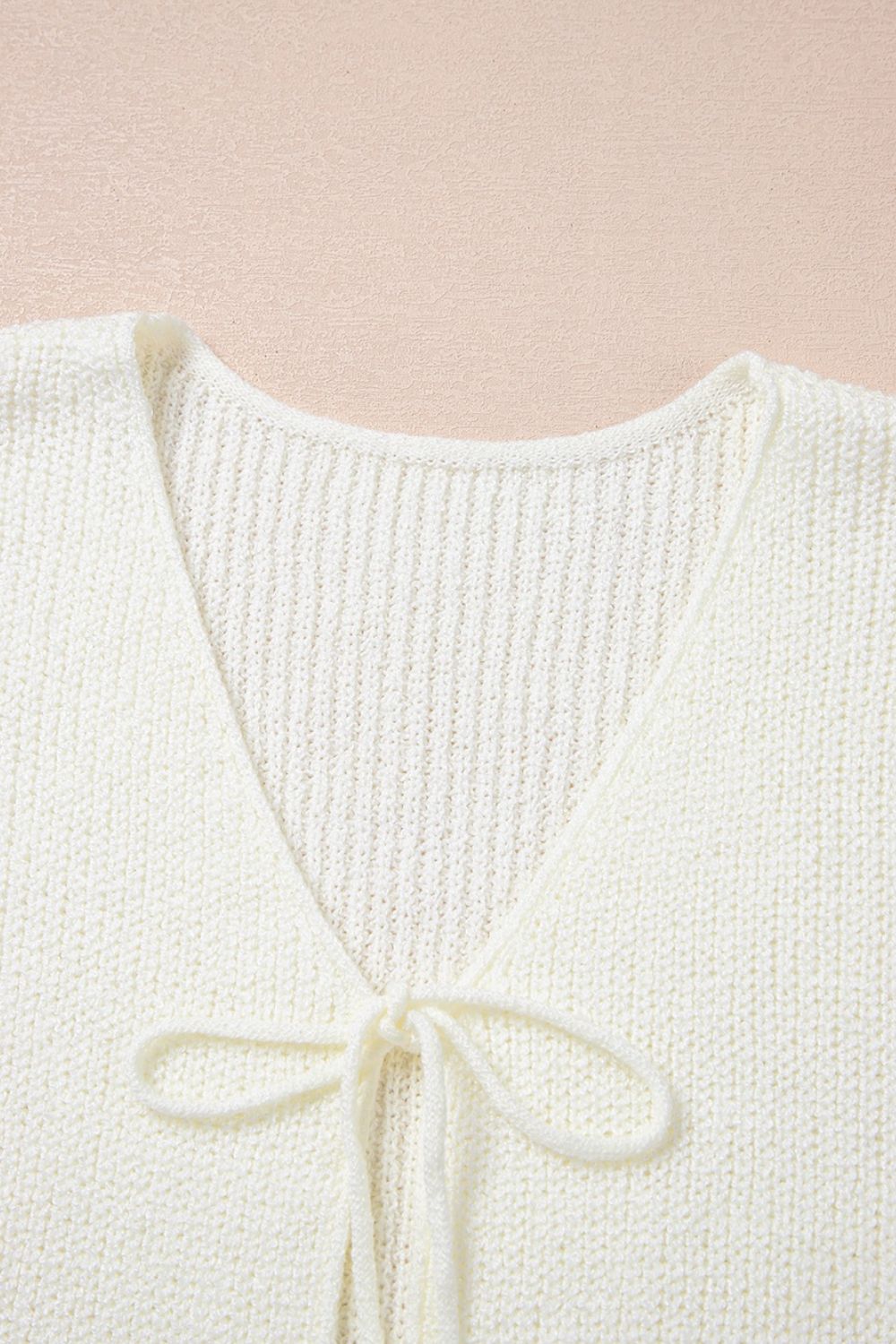 Double Tie V Neck Sweater Vest